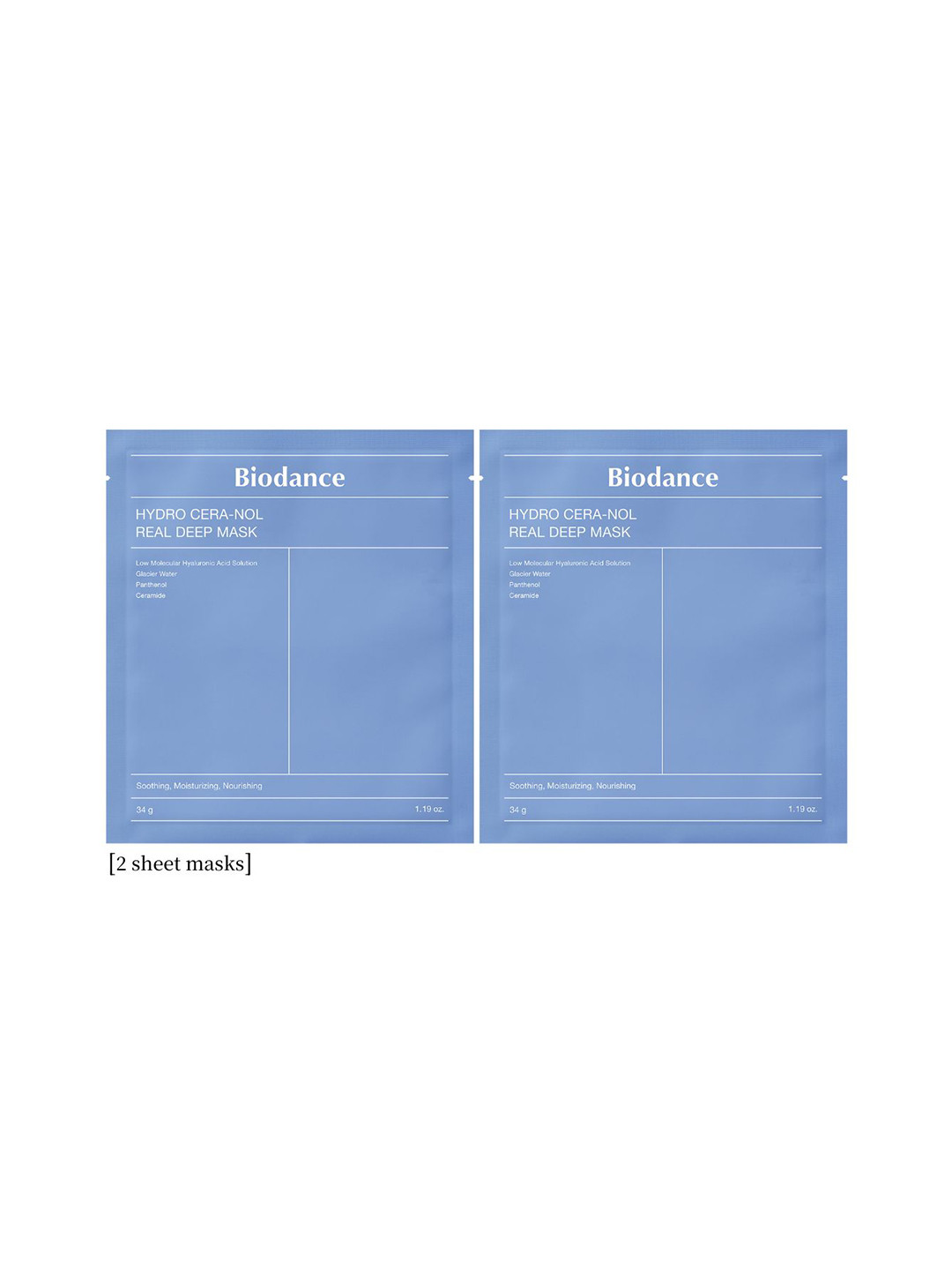 Biodance Set of 2 Hydro Cera-Nol Real Deep Sheet Mask