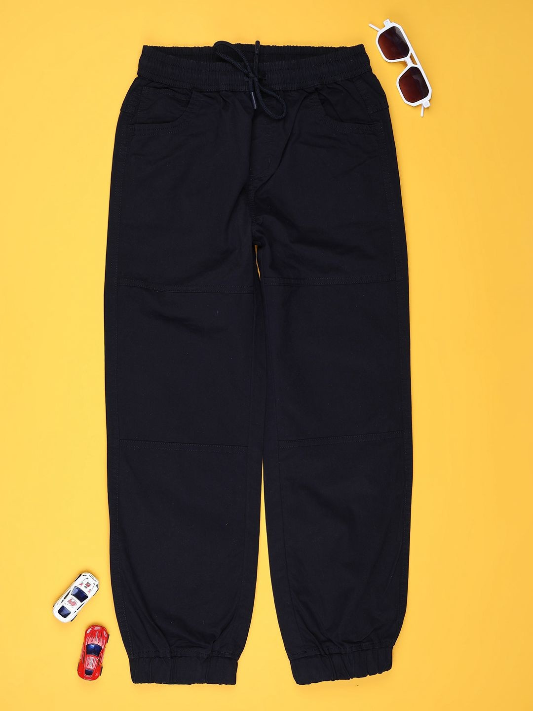 V-Mart Boys Twill Mid-Rise Drawstring Jogger Trouser