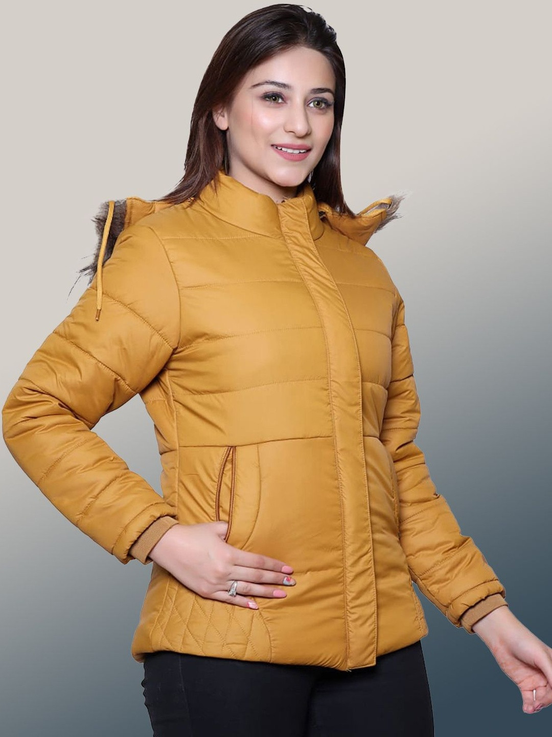 ALWAYS SHINE Women Hooded Long Sleeves Puffer Jacket