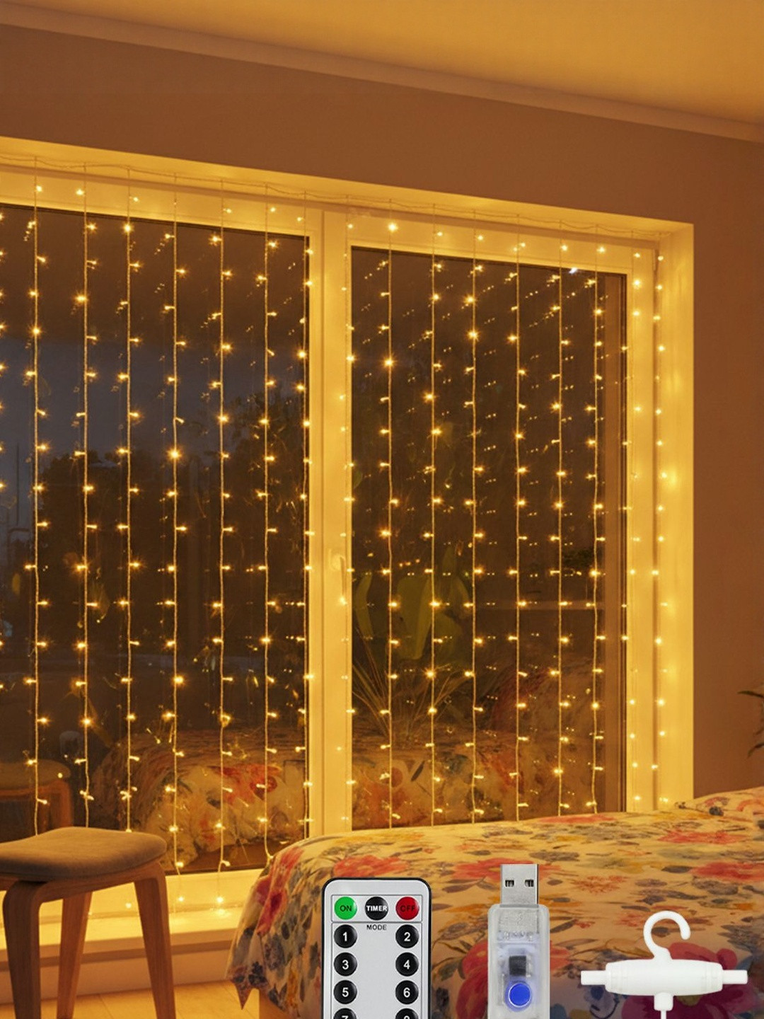 Special You White Curtain Led String Rice Shape Lights