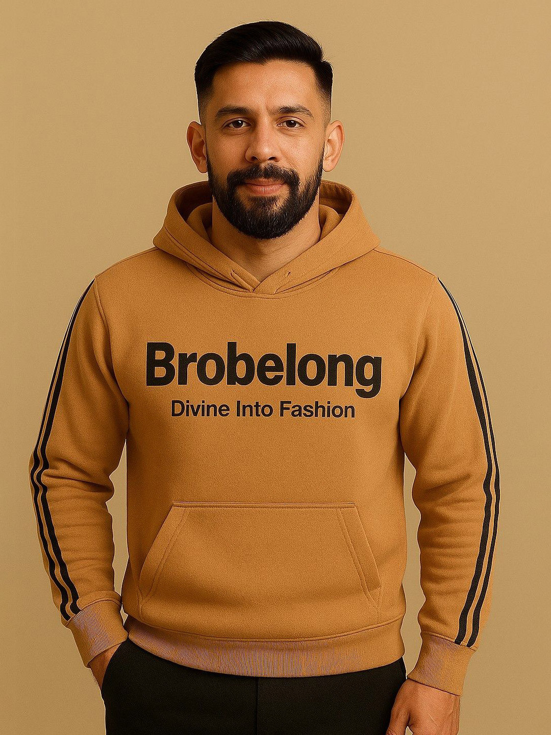 BUFFARO Men Printed Hooded Sweatshirt