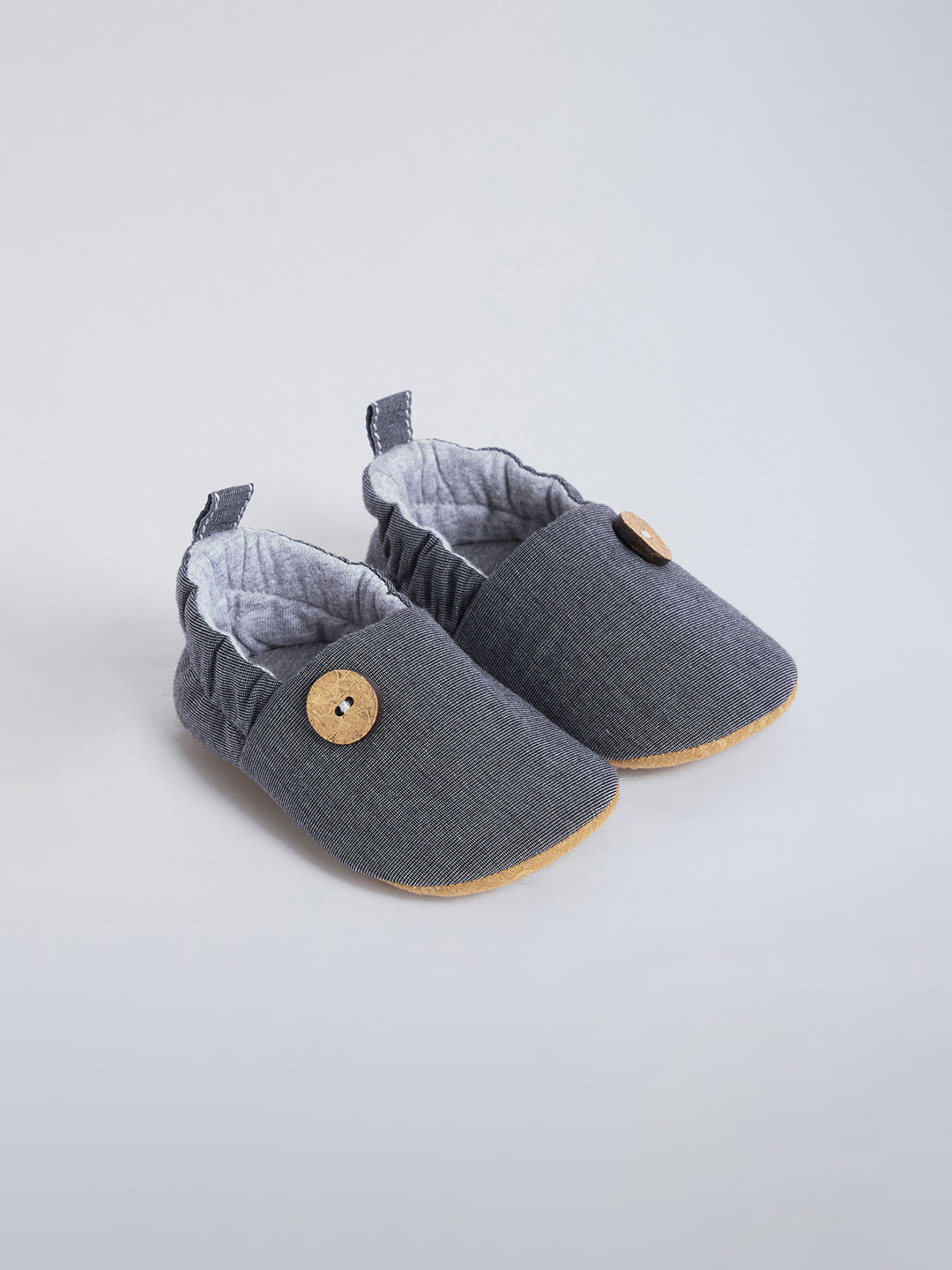Hopscotch Boys Textured Button Accent Booties
