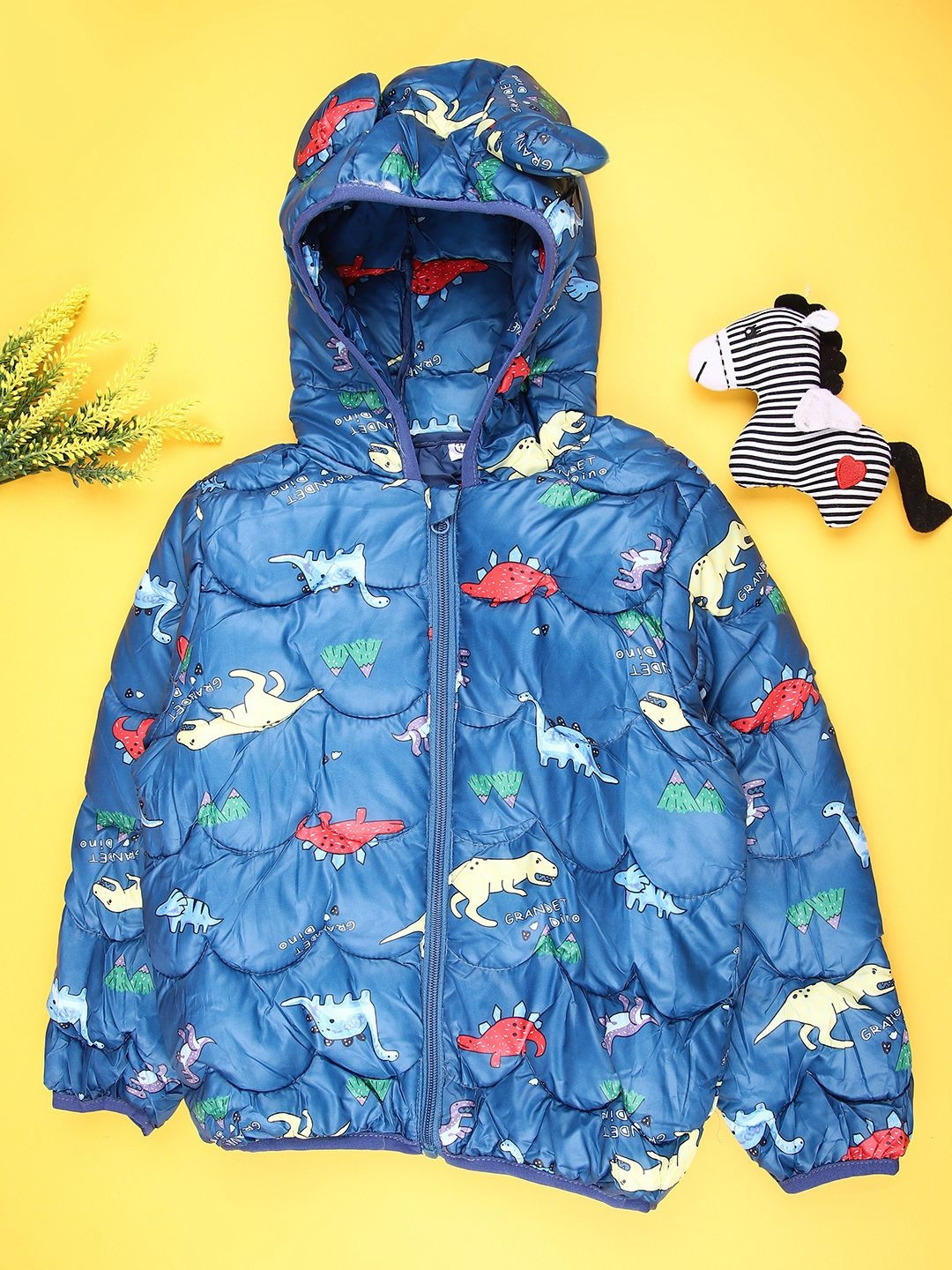 V-Mart Boys Puffer Jacket with Patchwork