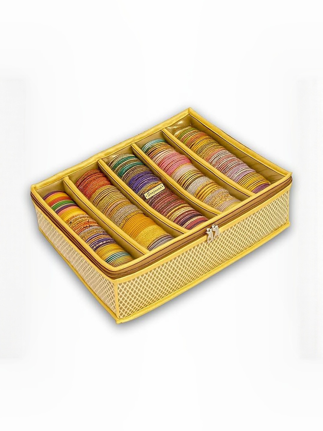 Srajanaa Beige Set of 1 Regular Jewellery Organiser Organisers