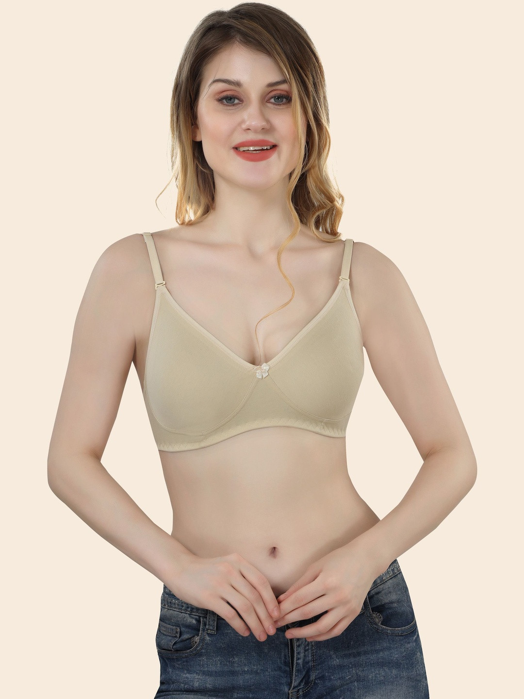 Cloud Soft Women Solid Full Coverage Non-Wired Non Padded Back Closure Bra