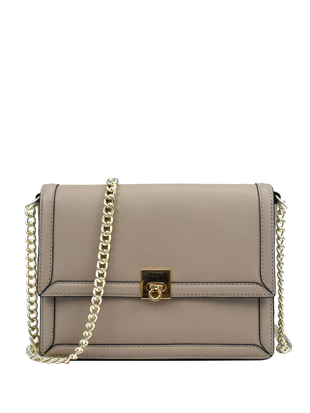 El'Curio Textured Leather Structured Sling Bag