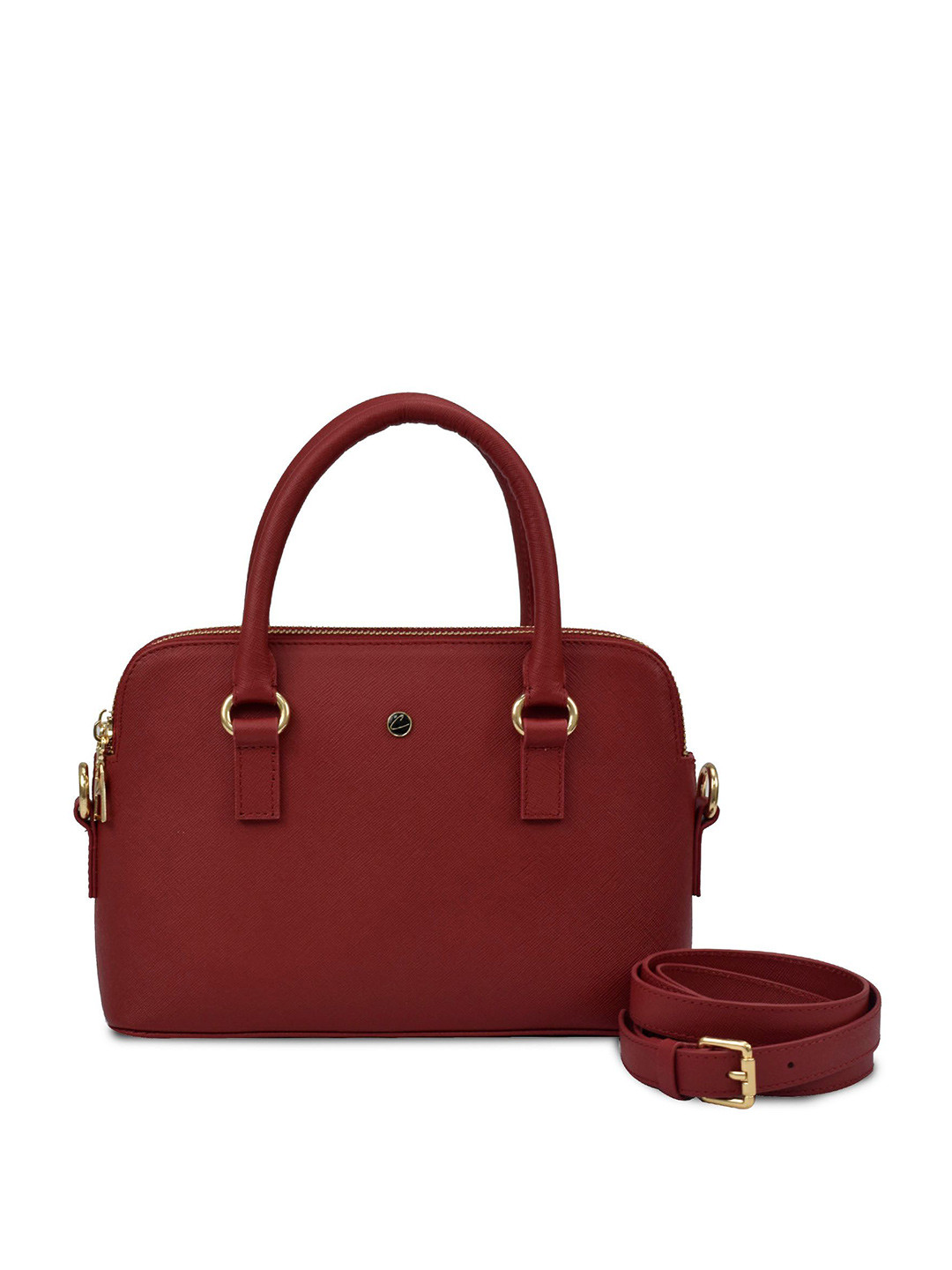 El'Curio Leather Structured Handheld Bag
