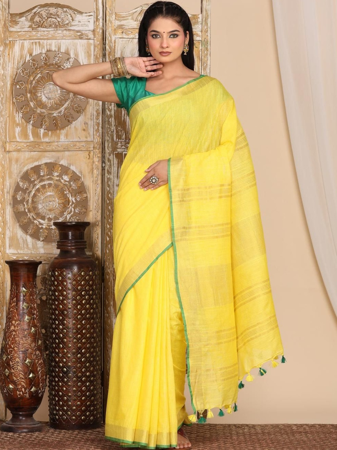 HAIDER ALI AND SONS Woven Design Art Silk Handloom Banarasi Saree