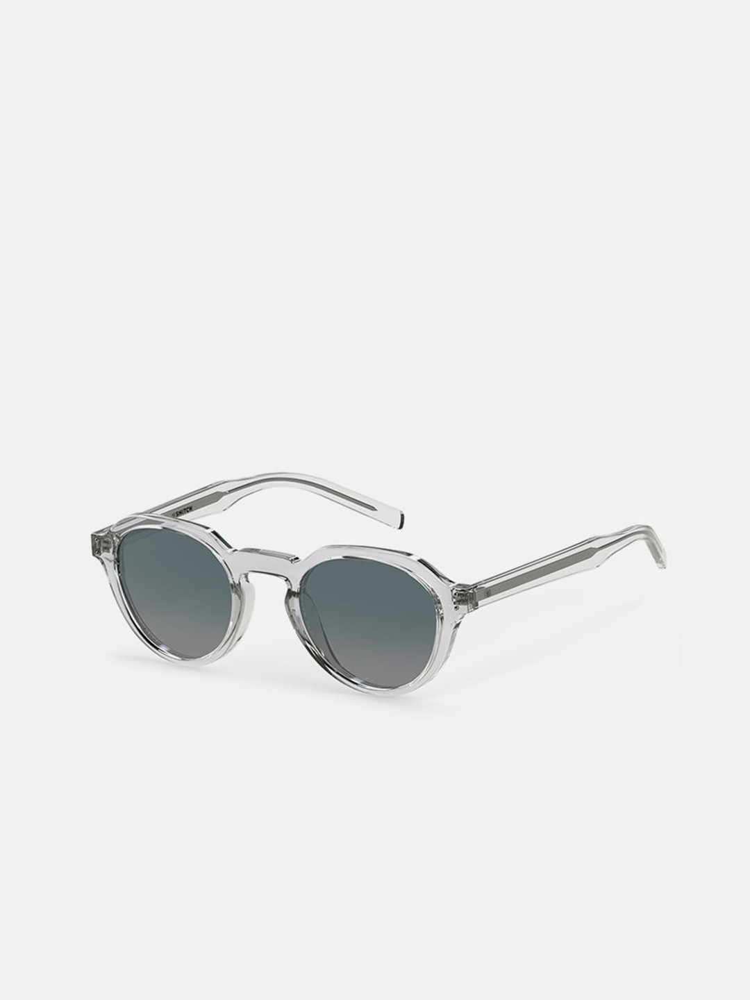 Snitch Men Full Rim Silver-Toned Round Sunglasses SN0119-03