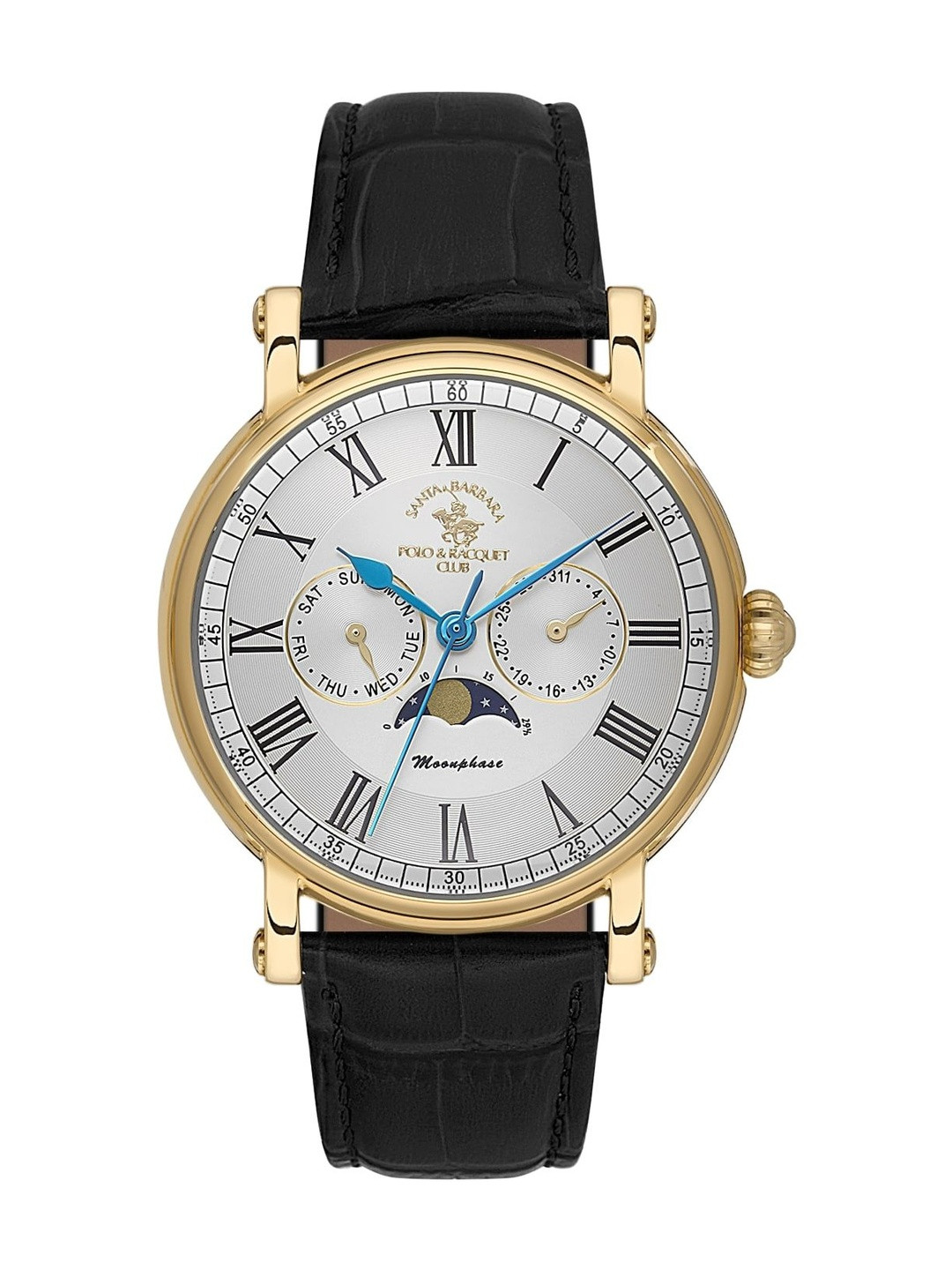 SANTA BARBARA POLO & RACQUET CLUB Men Dial & Leather Straps Analogue Watch SB.4.10033-4