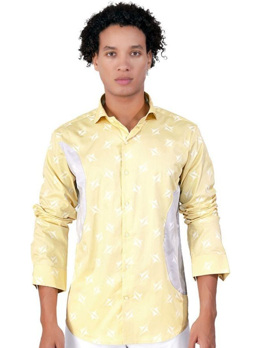 FRENCH CROWN Twill Men Standard Abstract Printed Cotton Shirt