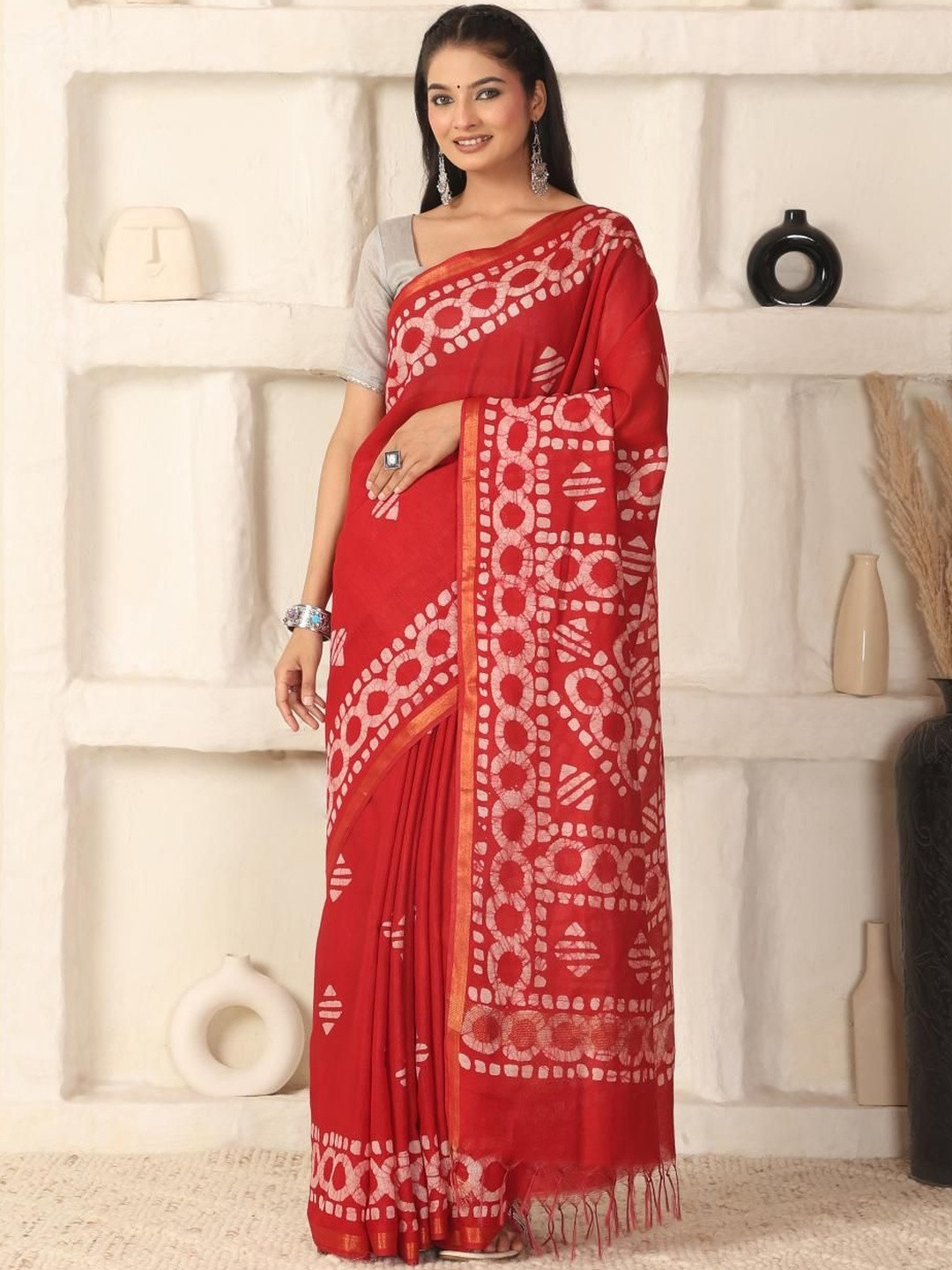 HAIDER ALI AND SONS Batik Art Silk Handloom Banarasi Saree