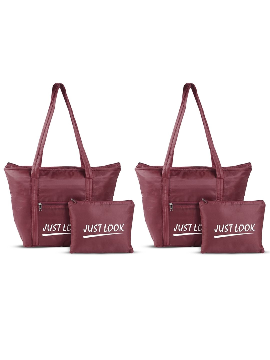 Kuber Industries Set of 2 Parachute 20 ltr Foldable Duffle Bags for Travel Just Look