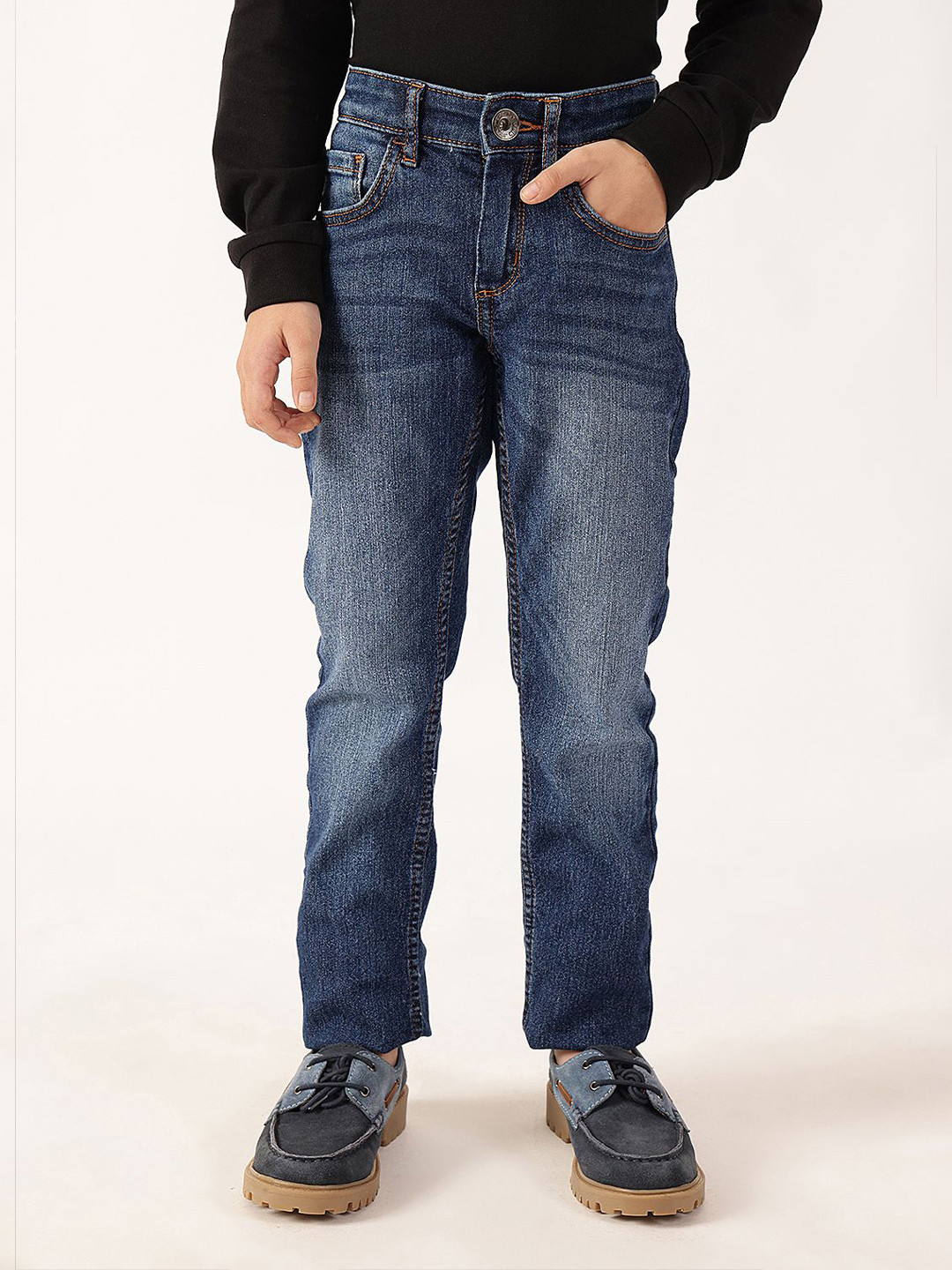One Friday Boys Classic Woven Denim with Comfortable Stretch Fit Jeans