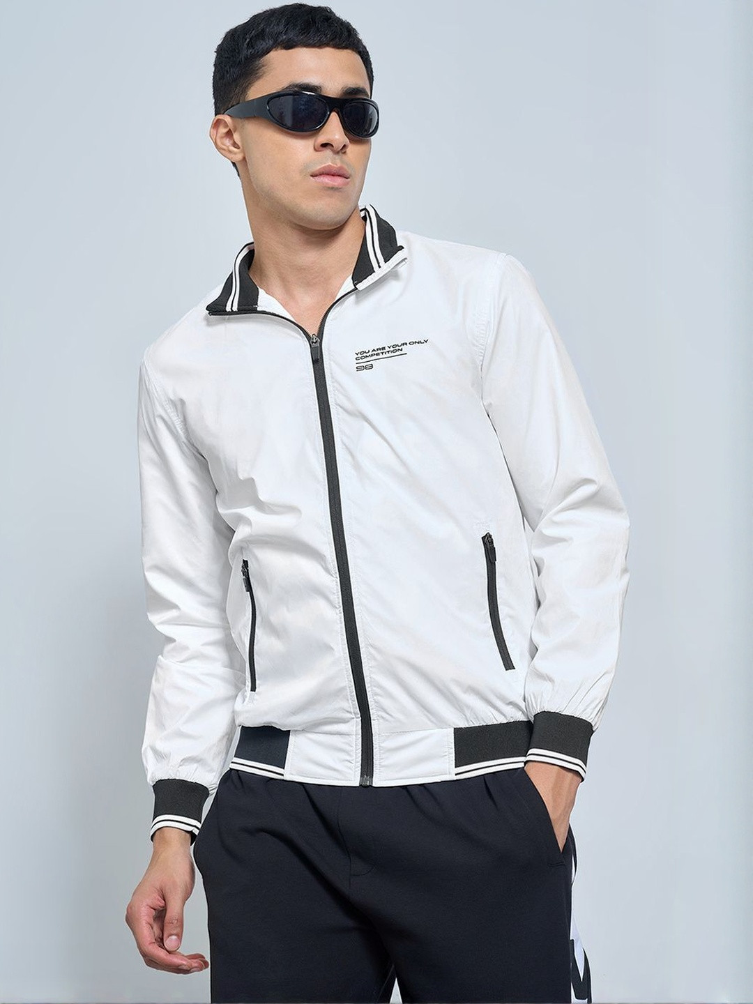 Ajile by Pantaloons Men Crop Bomber Jacket