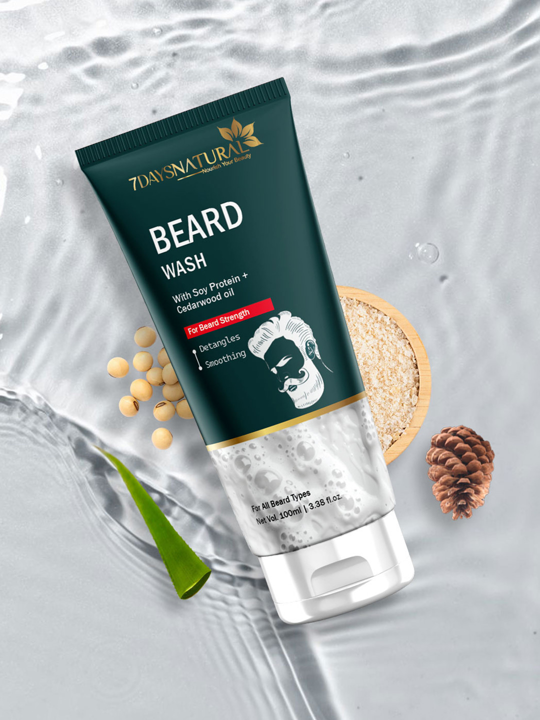 7DAYSNATURAL Beard Face Wash For Men Beard - 100ml