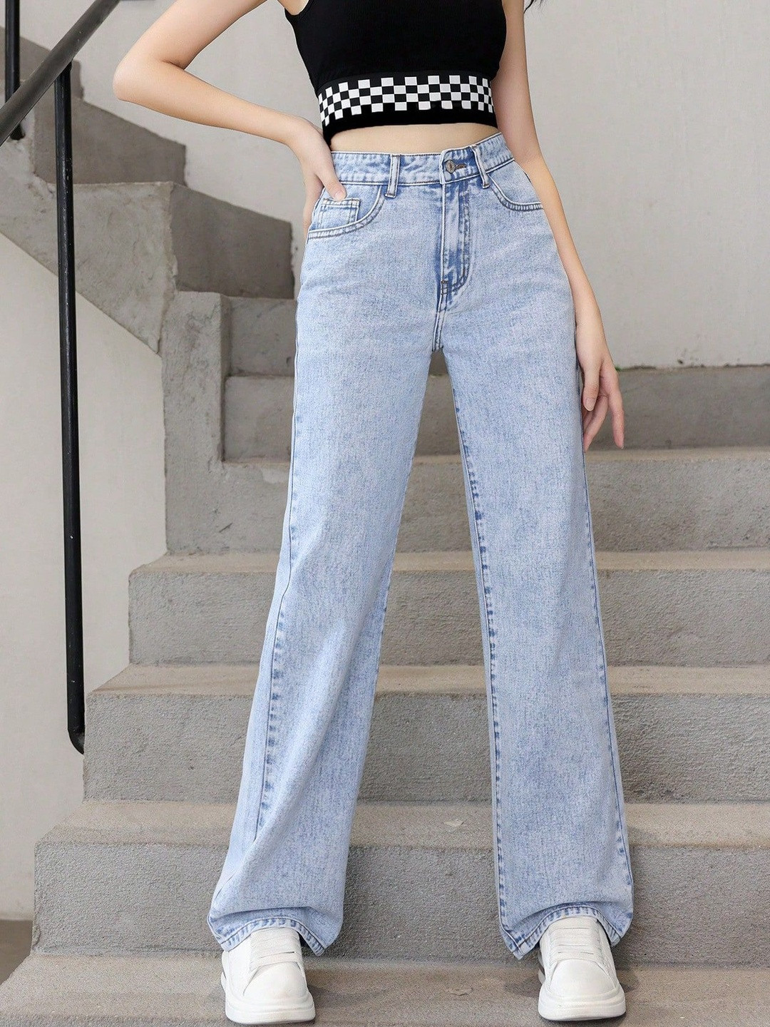 MERCEL Women Regular Fit High-Rise Light Fade Stretchable Jeans