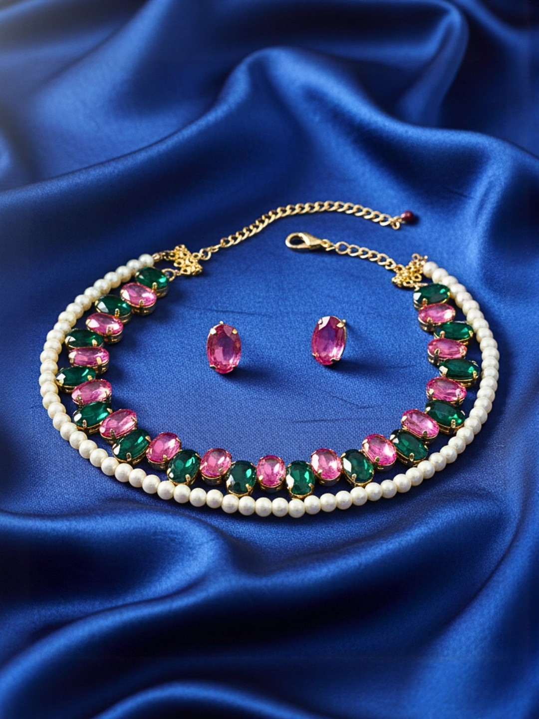 Anouk American Diamond & Cubic Zirconia-Studded Jewellery Set