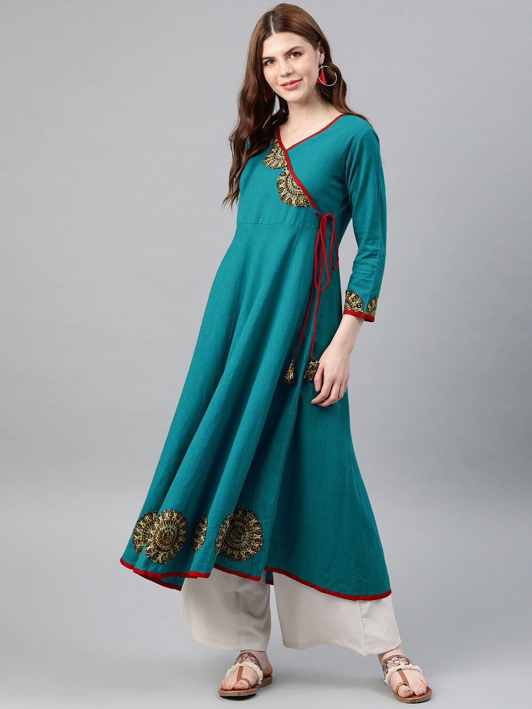 YASH GALLERY Women Patchwork Anarkali Kurta