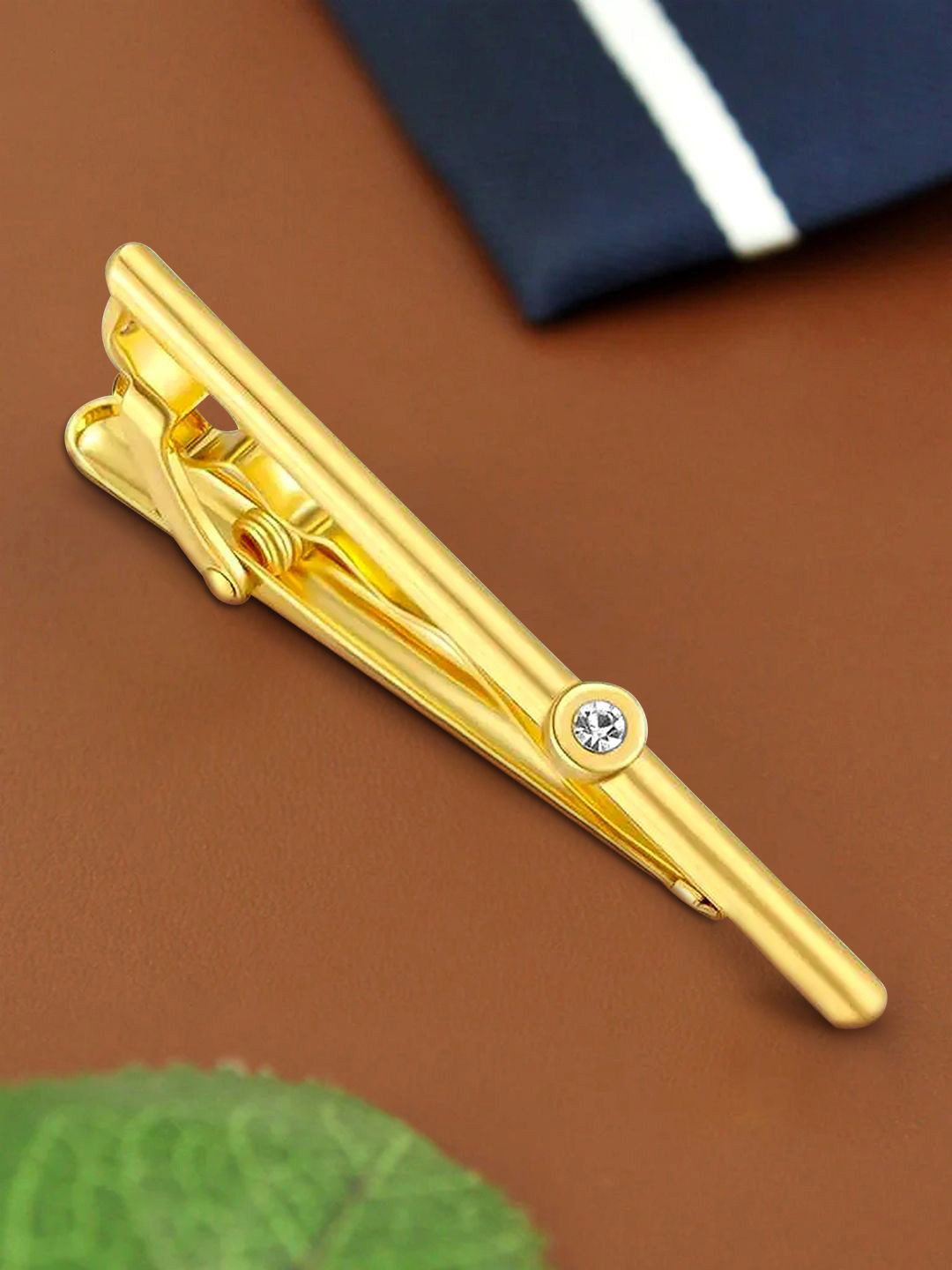 Peora Gold-Toned Plated Metal Tie Pin Brooch