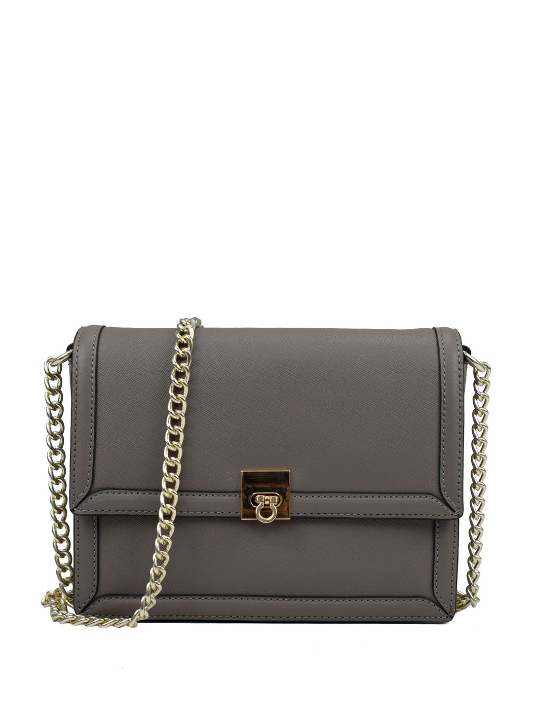 El'Curio Leather Structured Sling Bag