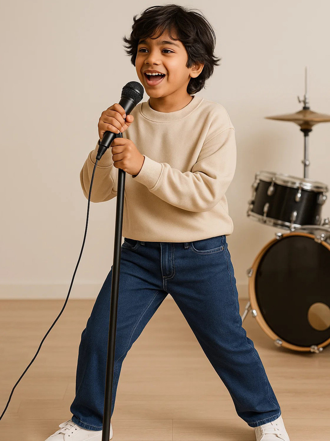 TALES & STORIES Boys Blue Slim Fit Light Fade Jeans