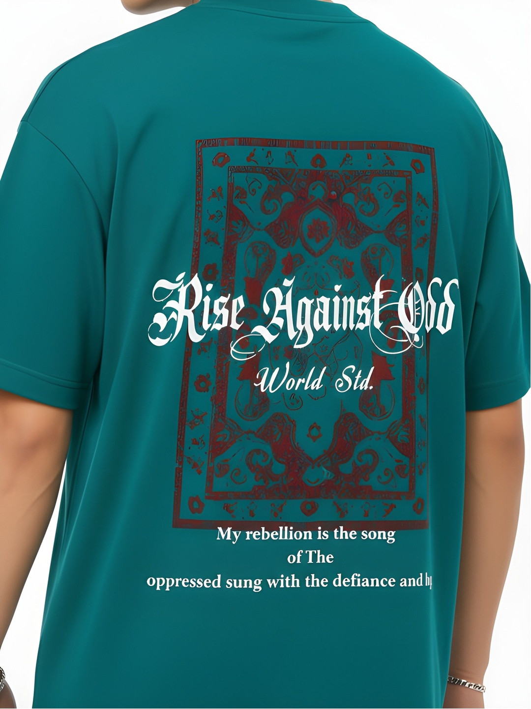 AUKURBAN Men Typography Printed T-shirt