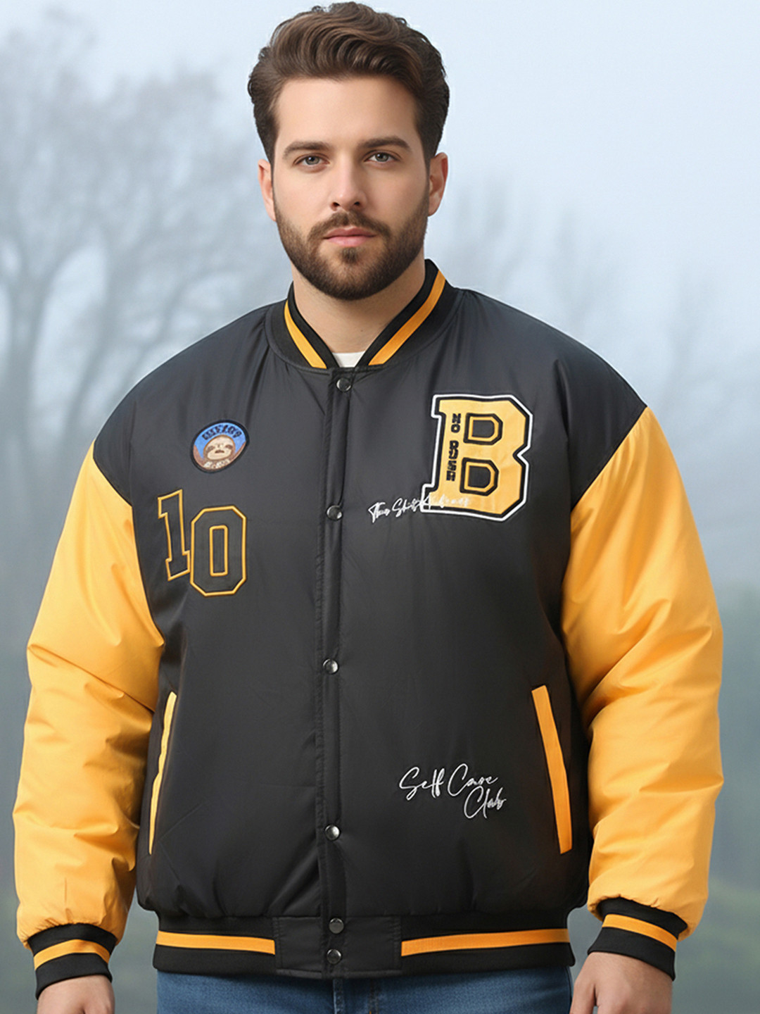 Bewakoof Graphic Printed Oversized Plus Size Jacket