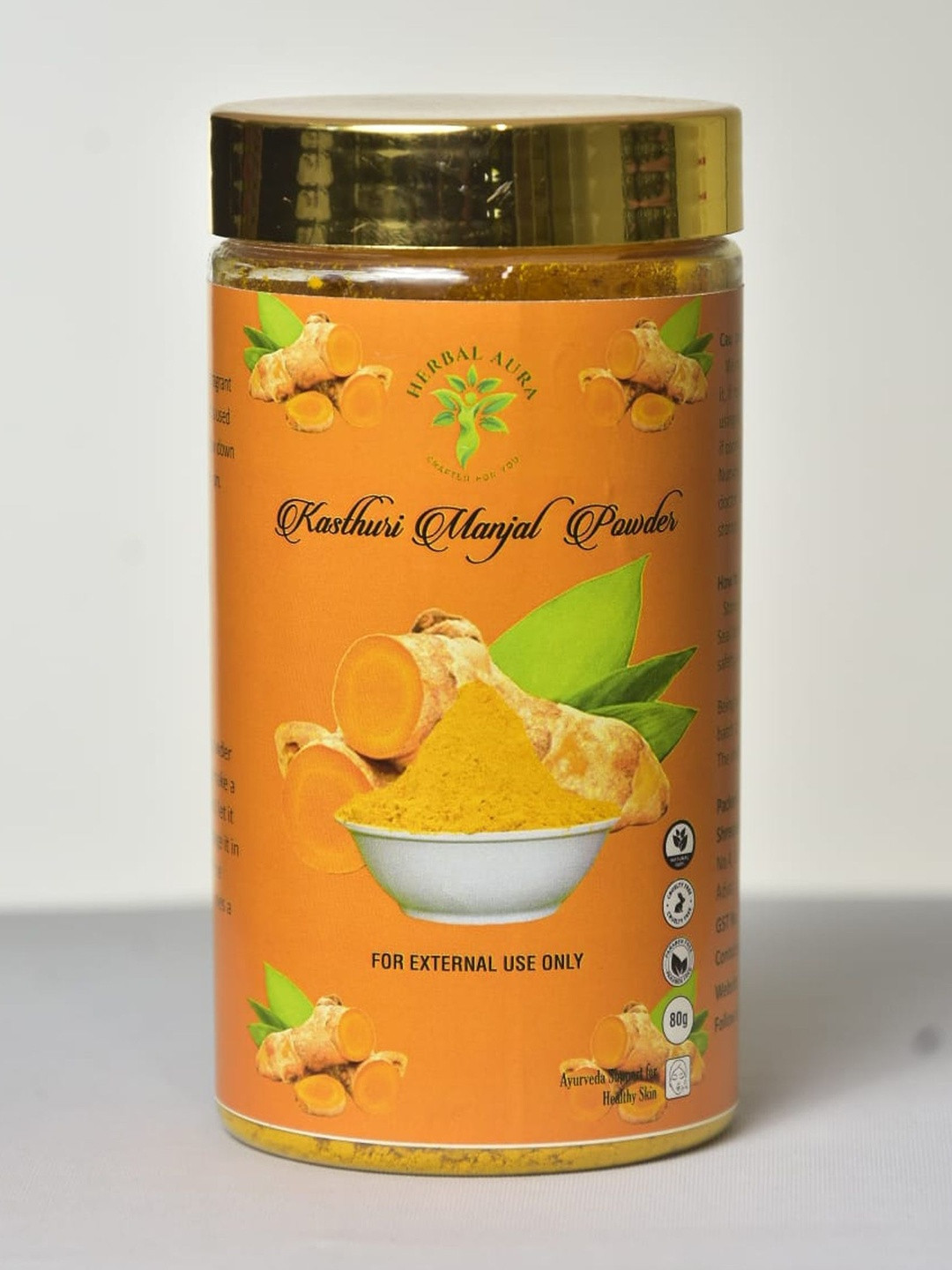 HERBALAURA Karthuri Manjal Powder- 80 g