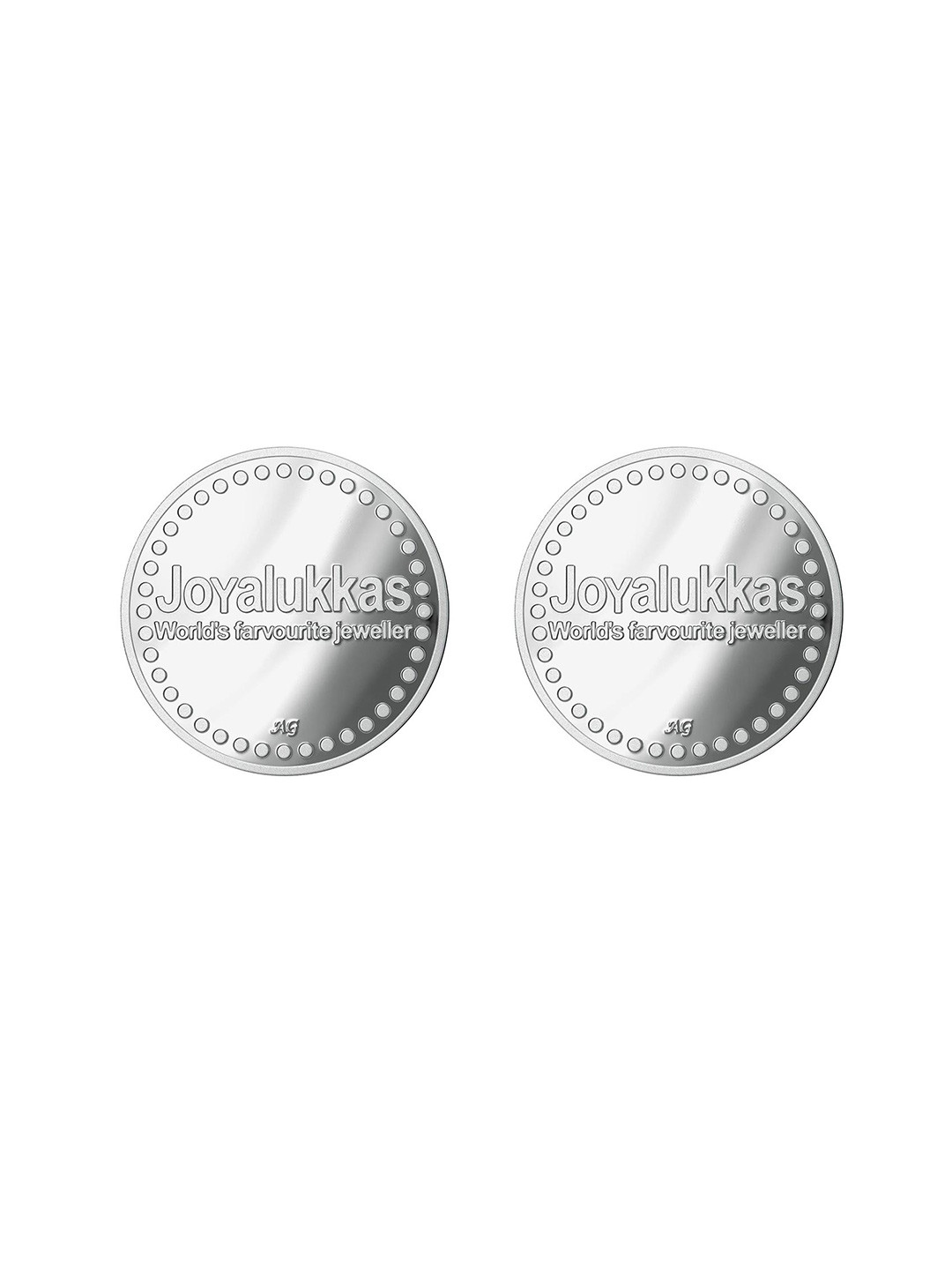 Joyalukkas 999 Purity Set Of 2 Round Shaped Coin-20gm