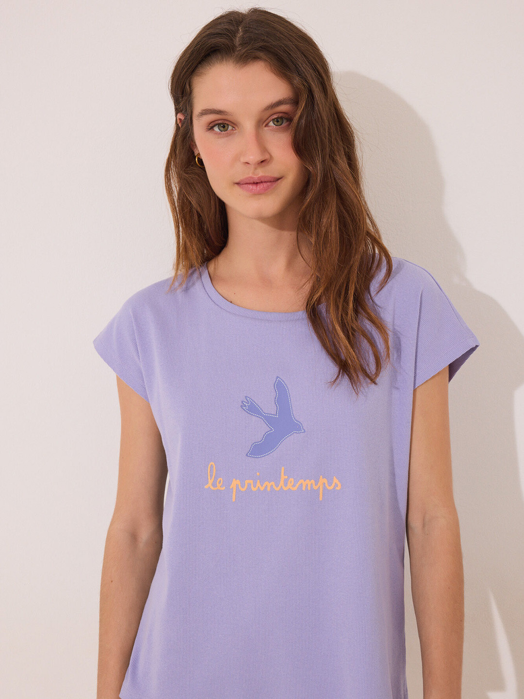 women'secret Conversational Printed Night suit