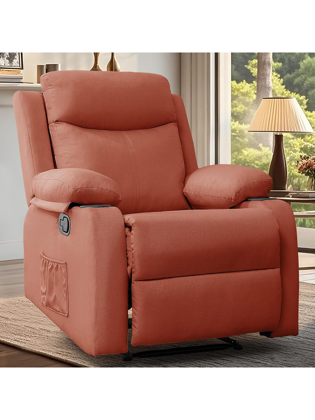 FRIENDS LIFE Red Manual 1 Seater Recliner