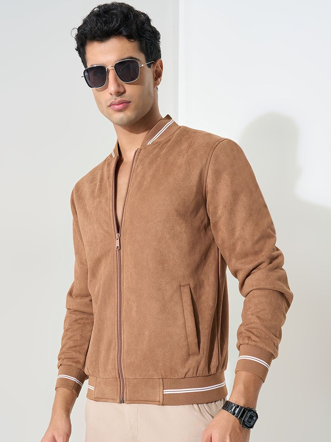 Peregrine by Pantaloons Men Crop Bomber Jacket