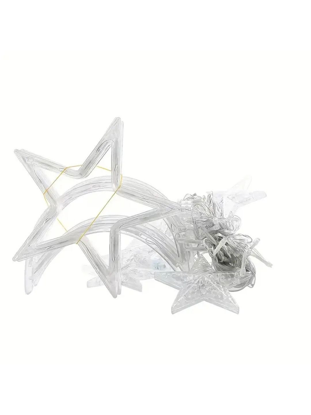 MZ Transparent Star Shape LED String Lights Multi-functions 5 Modes with 4.5m Length