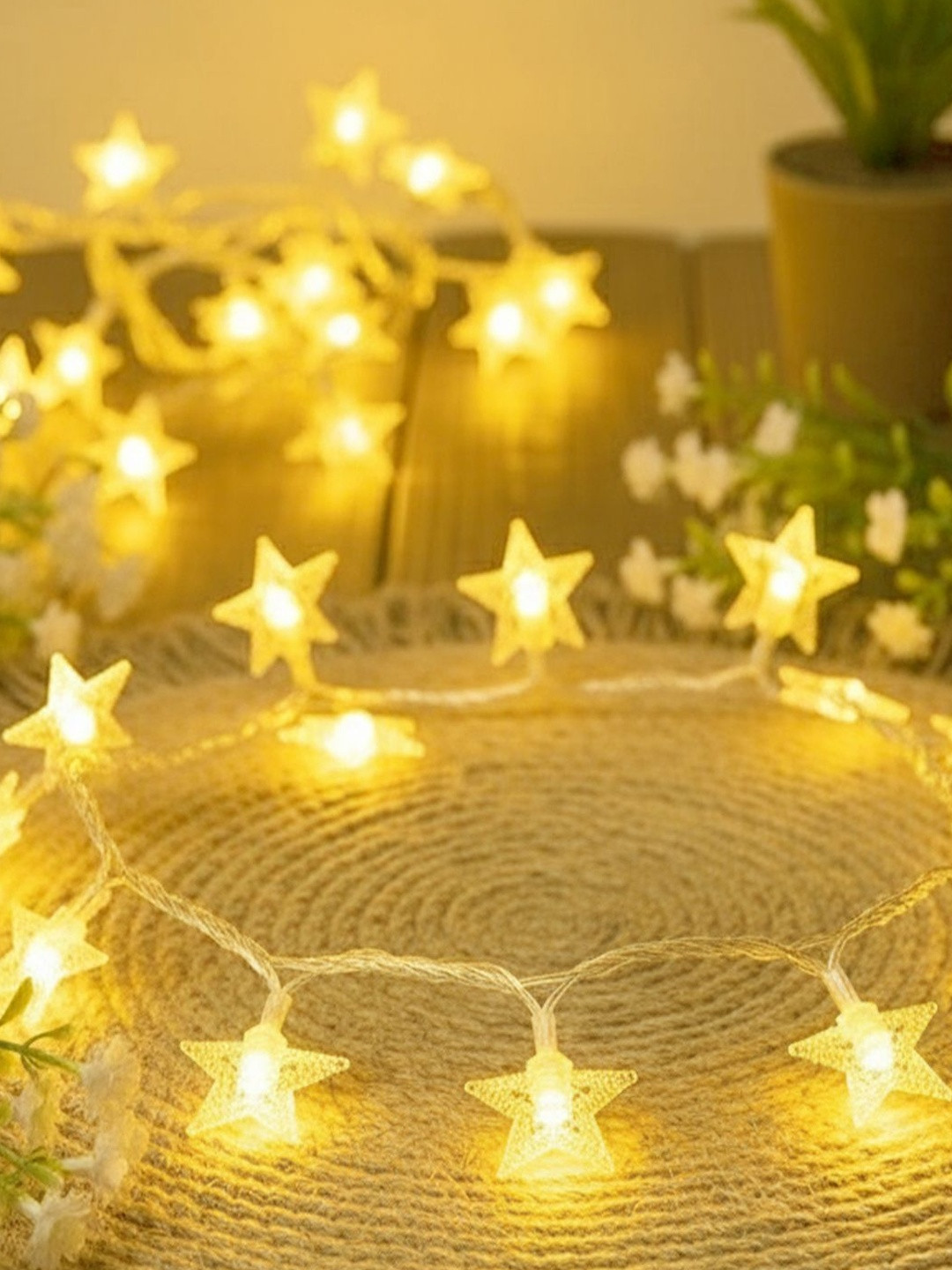 Special You White Star Shape LED String Lights