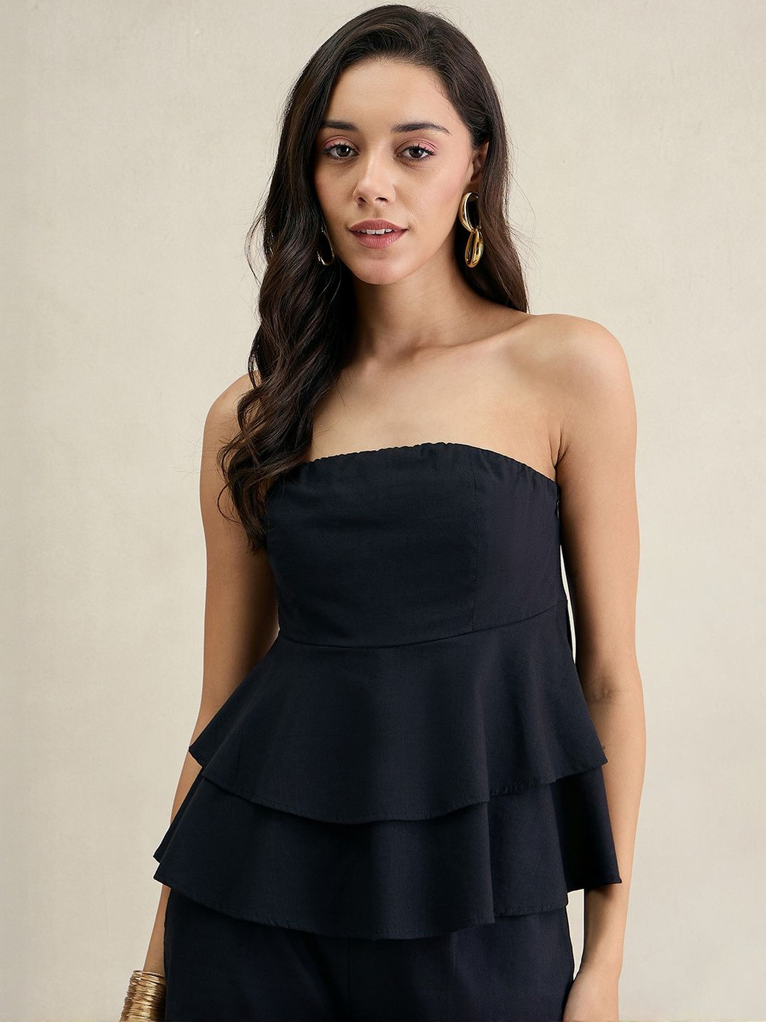FEMMELLA Cotton Peplum Top