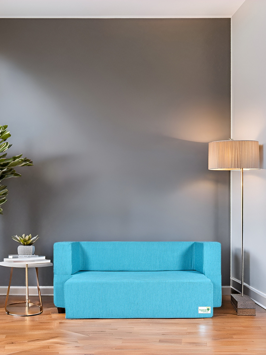 FRIENDS LIFE Blue 4 Seater Fold Out SofaCumBed