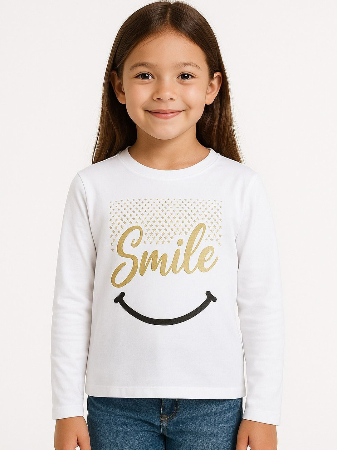 BAPPI FASHION Girls Graphic Printed Full Sleeve T-shirt