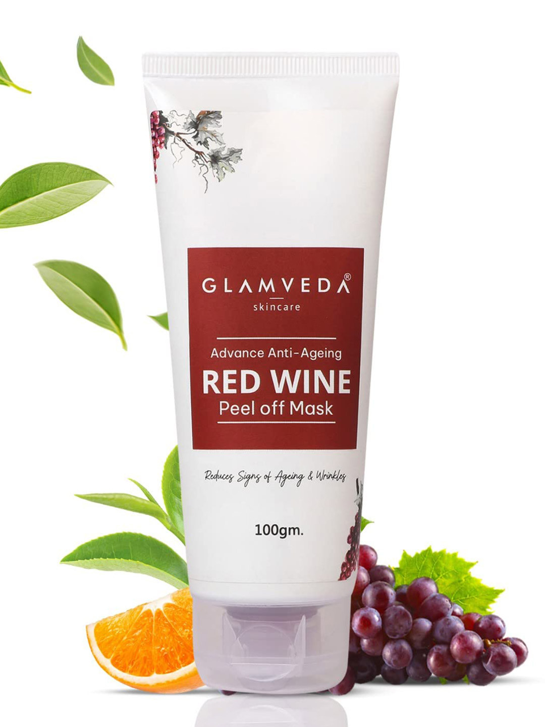 GLAMVEDA Red Wine Advance Anti Ageing Peel Off Mask - 100g