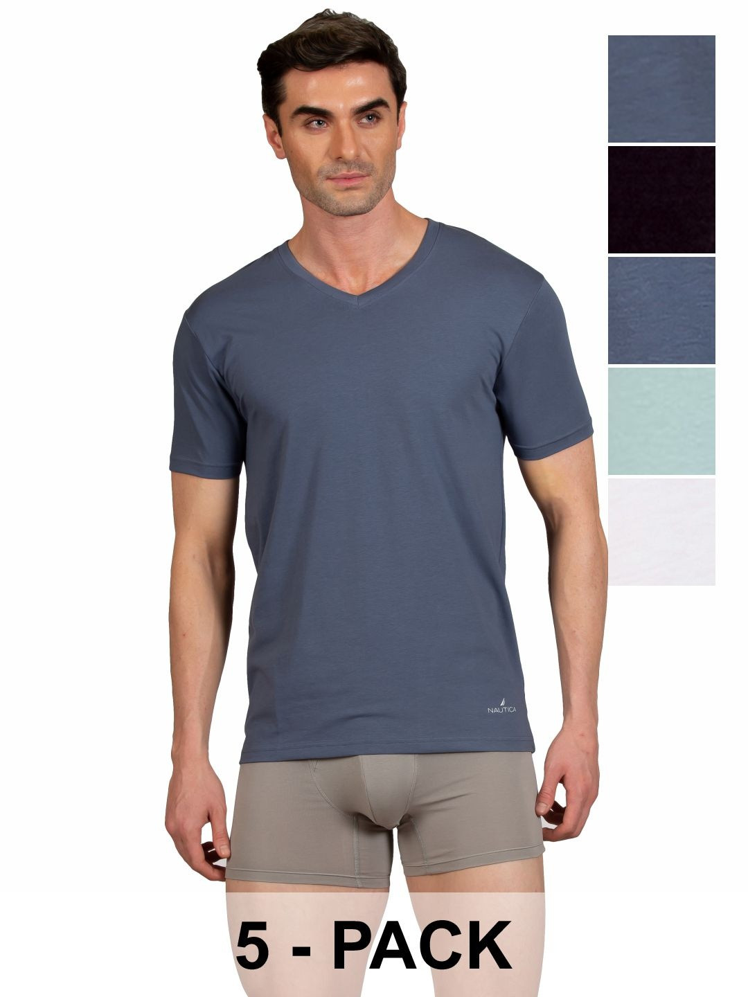 Nautica Men Pack Of 5 Lounge T-Shirts