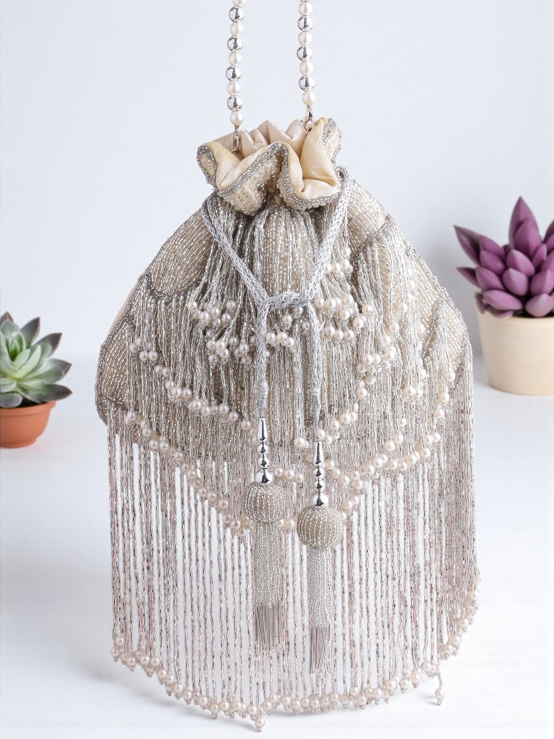 VRPS Handicrafts Embroidered Potli Clutch