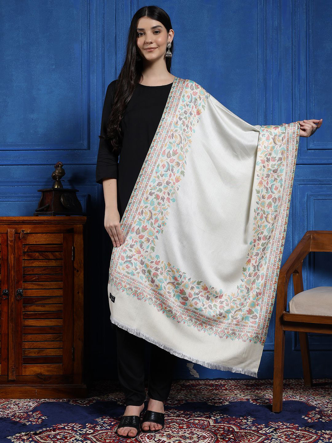 HANDICRAFT PALACE Women Woven Design Stole