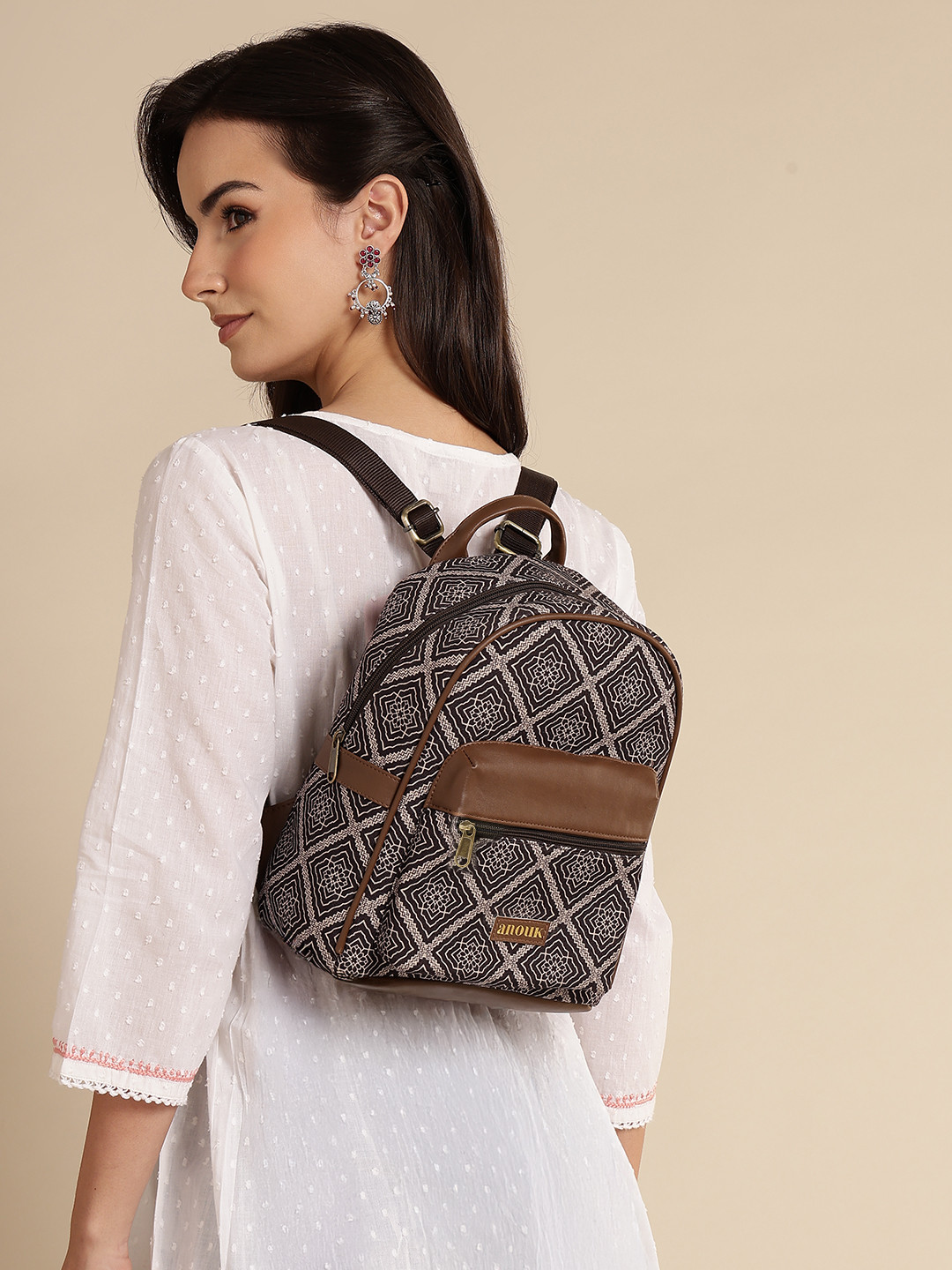 Anouk Women Indie Floral Print Backpack