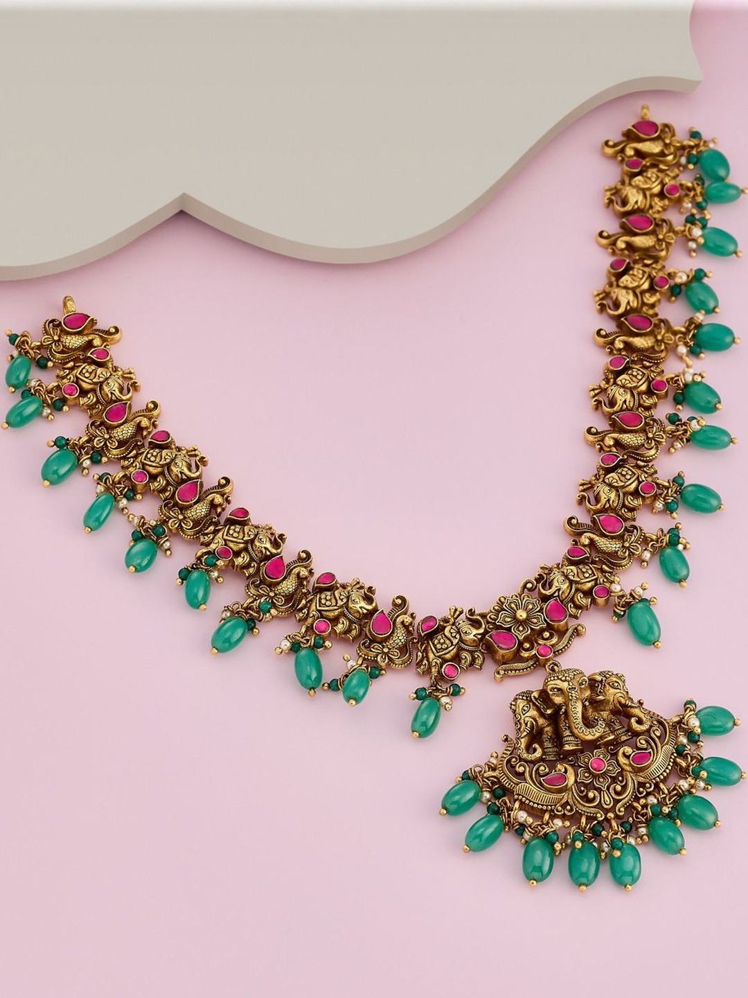 Kushal's Fashion Jewellery Silver Necklace