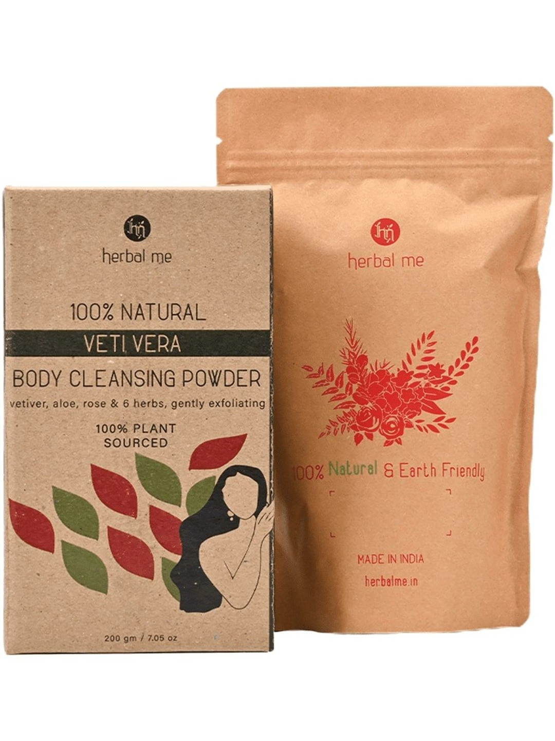 HERBAL ME 100% Natural Vetivera Body Cleansing Powder- 200 g