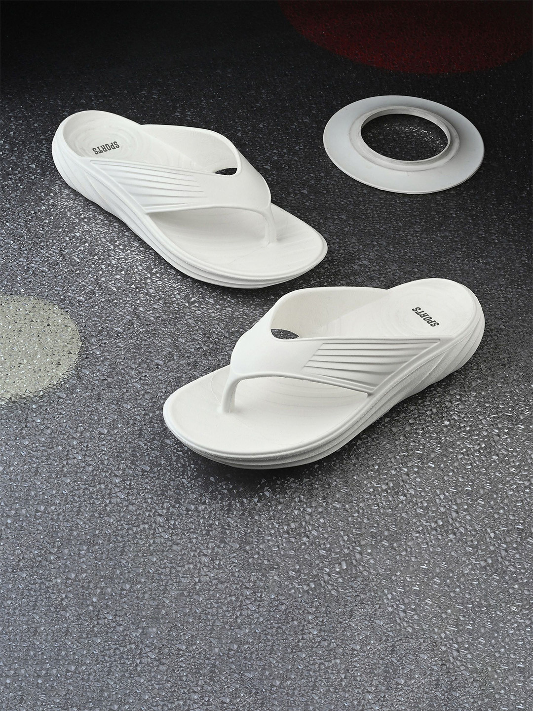 SZN Men Self Design Thong Flip-Flops