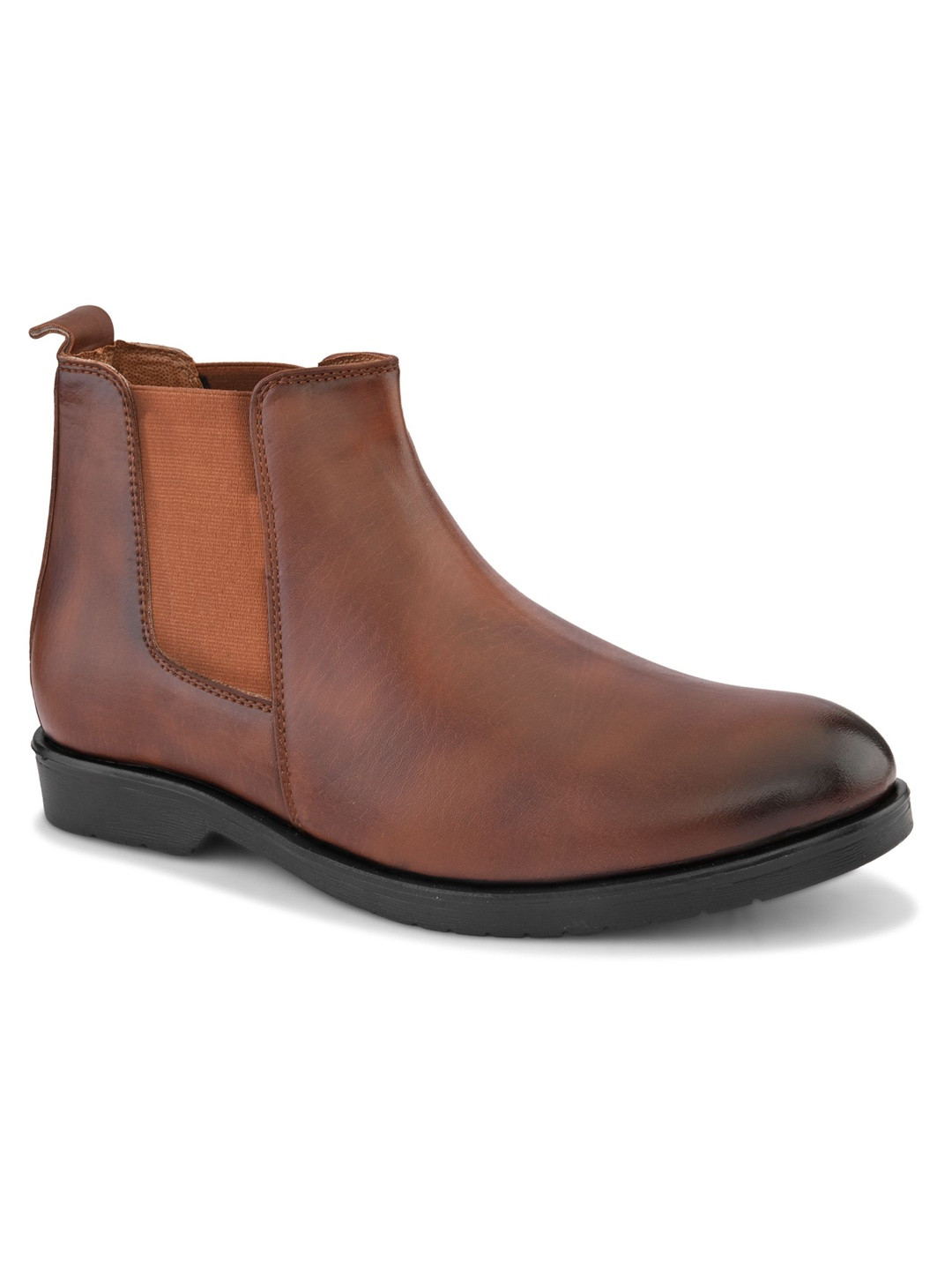 John Karsun Men Solid Round Toe Slip-On Chelsea Boots