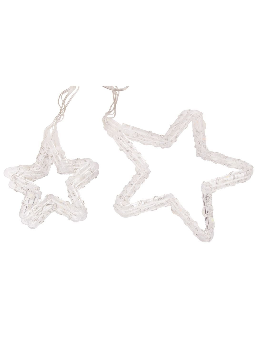 MZ Set Of 2 Transparent Star Shape LED String Lights