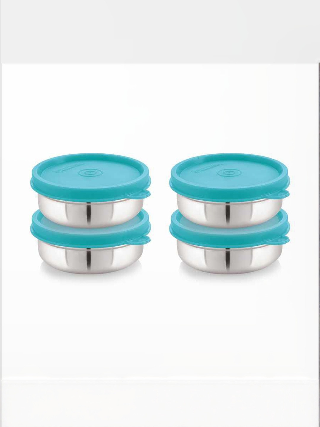 STEELLOCK Turquoise Blue 4 Pieces Stainless Steel Airtight Lunch Boxs-12 Inch each