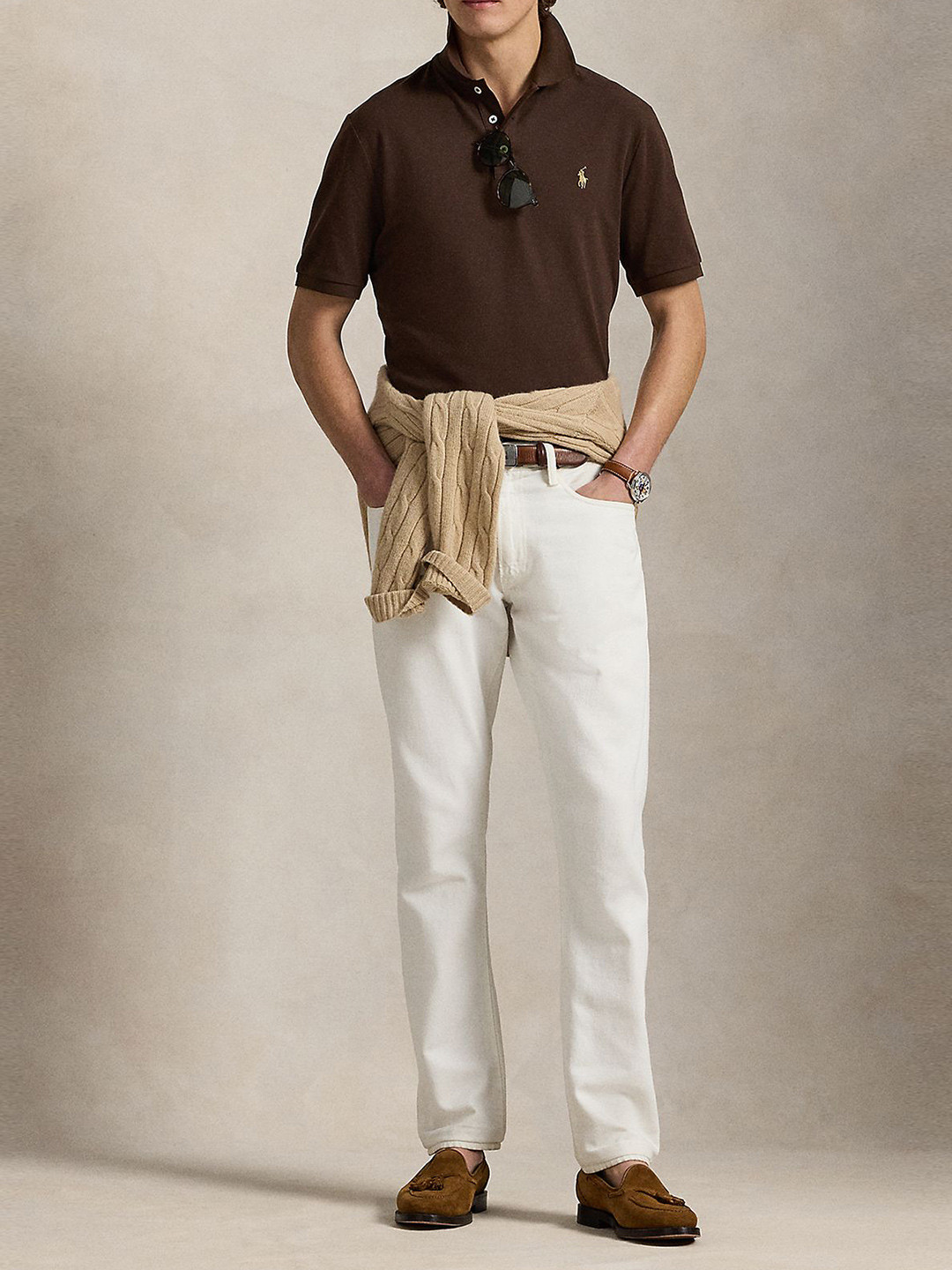 Polo Ralph Lauren Men Custom Slim Fit Polo Collar Short Sleeves T-shirt